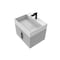 Castello Usa Amazon 24-inch Gray Vanity Set with White Top and Black Handles CB-MC-24G-BL-2056-WH - alternate 6